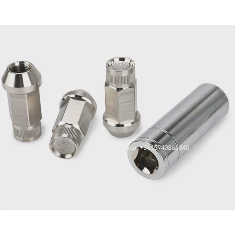 Modified tire nut 304 stainless steel Hex19mm total length 50mm wheel nut M12M14