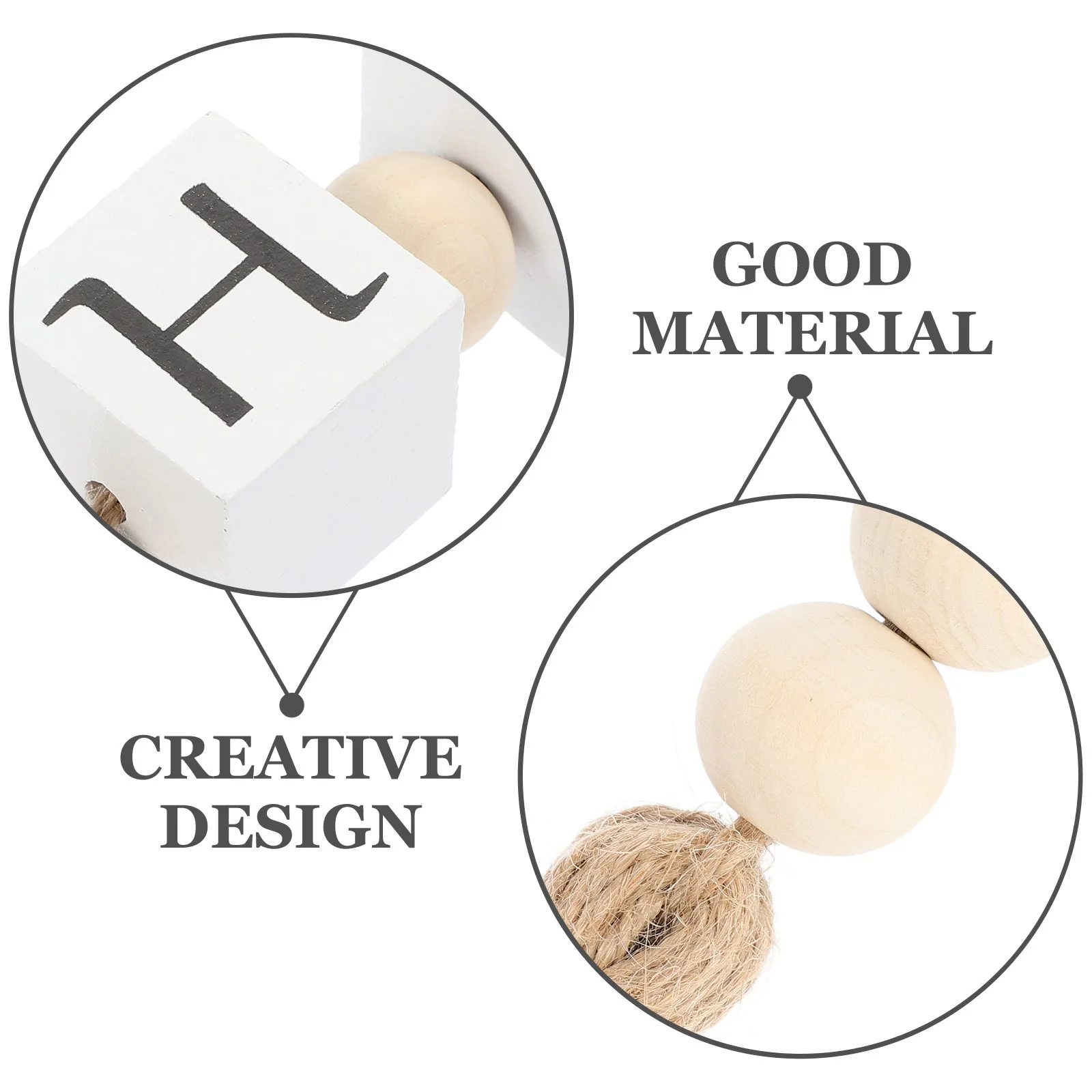 

Wood Home Letters Beaded Garland with Tassels Rustic Wood Beads String Tiered Tray Ornament Wall Hanging Coffee Bar Decor