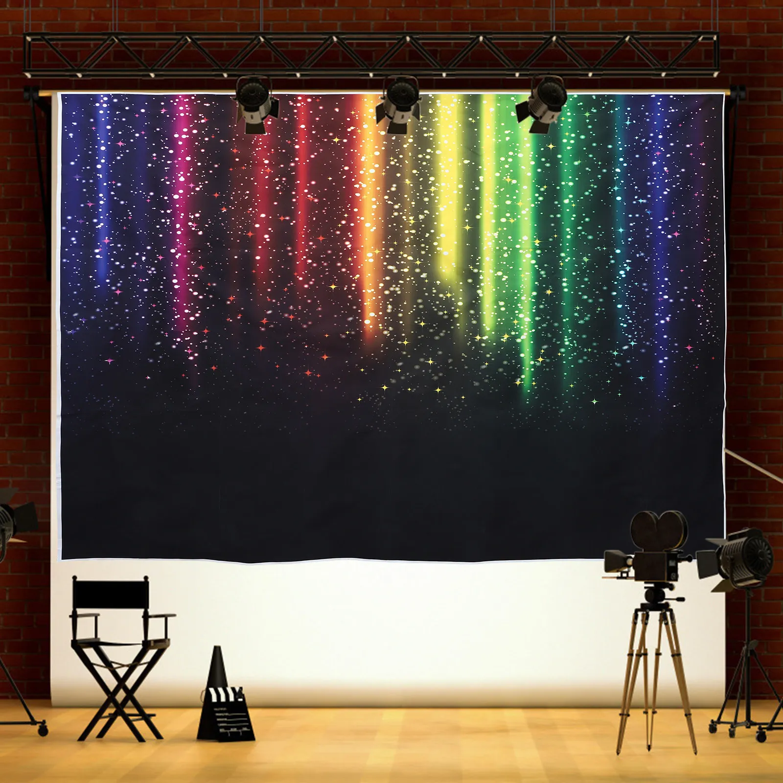 

Красочный радужный фон-полотно для фотосессий, музыкальных вечеринок, танцев, фотозон, декор для вечеринок, фотофон