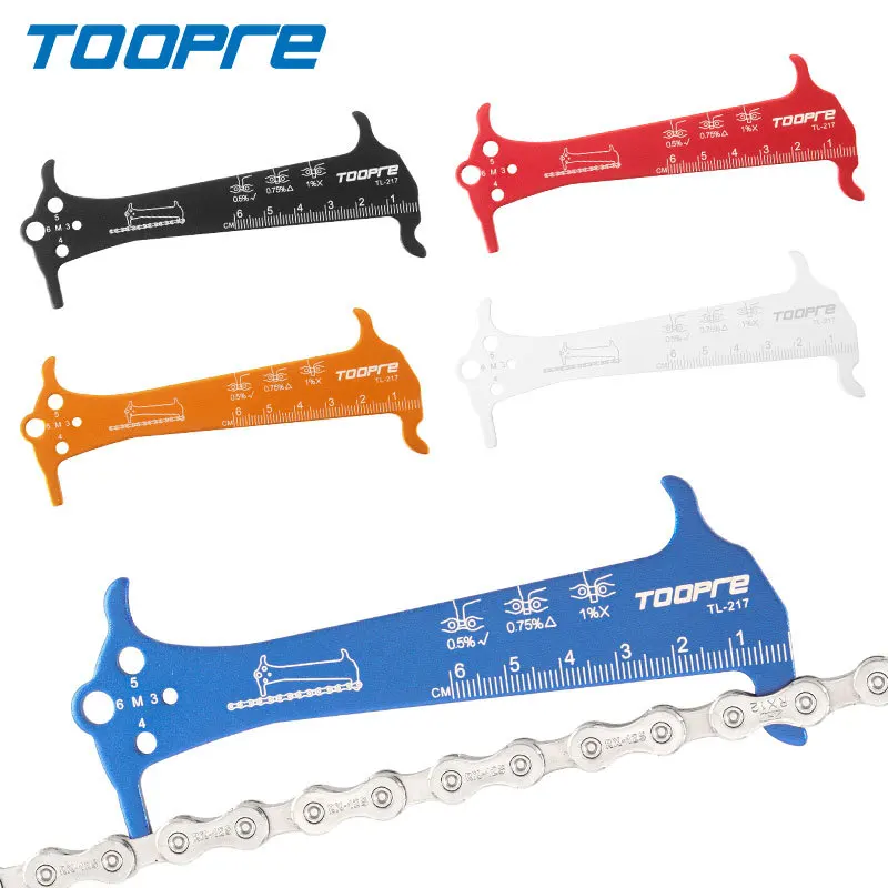 TOOPRE Bicycle Chain Measuring Ruler Mountain Road Bike Chain Wear Detection Tool Tensile Test Caliper