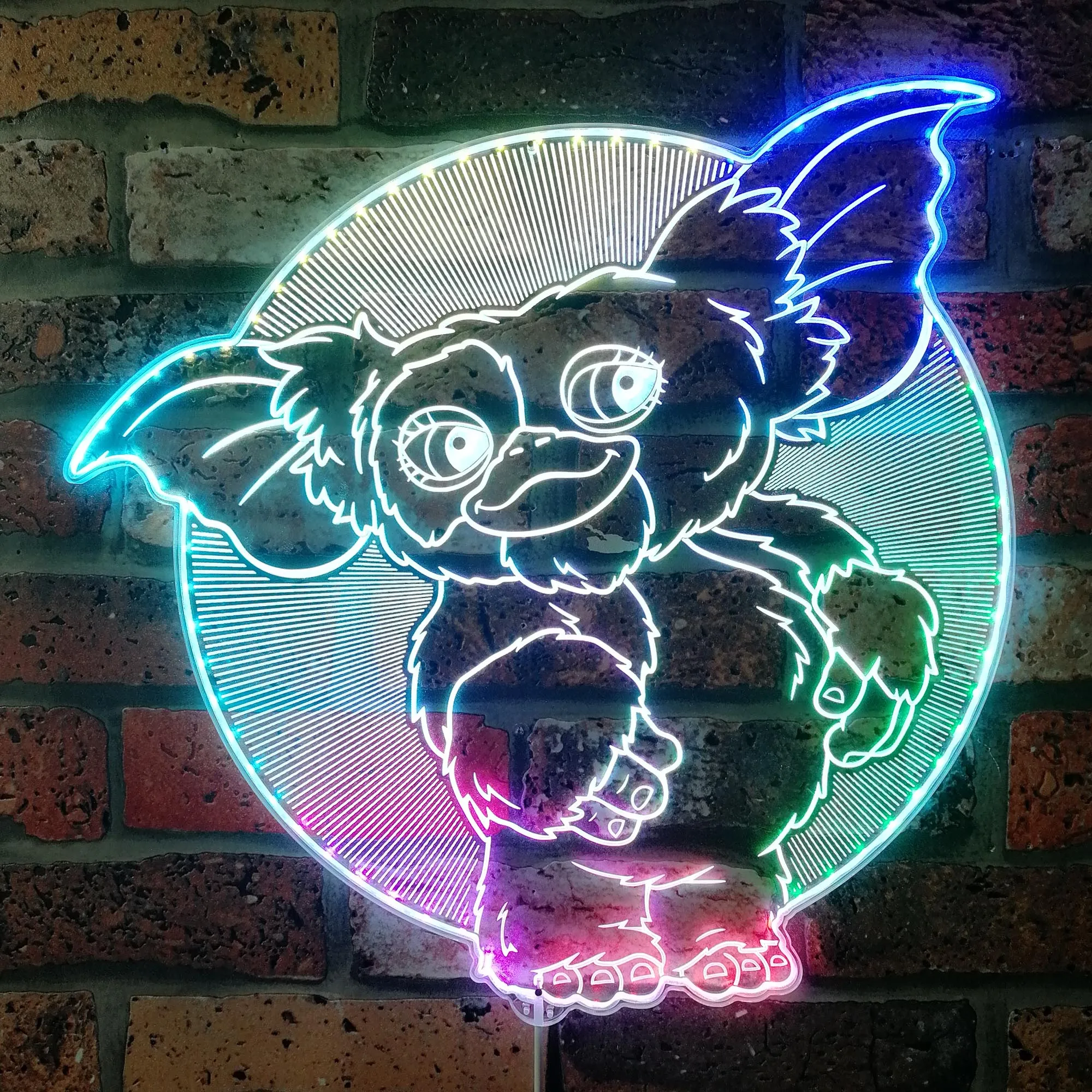 Gremlins Neon RGB Edge Lit LED Sign, Game Room Decor, Gaming Night Light