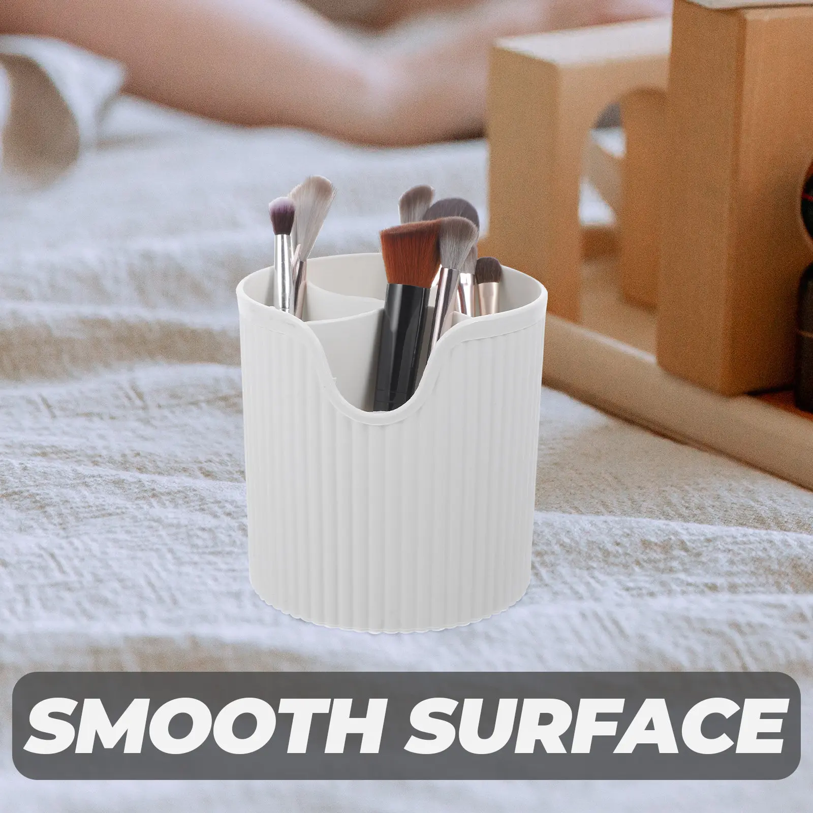 Premium Make-up Pinsel Organizer mit Großer Öffnung Desktop-Halter für Make-up Stifte Eyeliner Nagelkunst-Zubehör Kompakter Schminktisch-Organizer