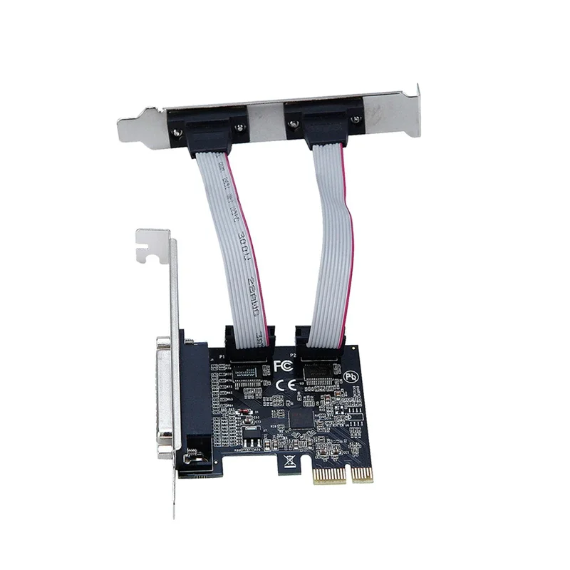 PCI express a 2 RS232 puerto COM serie 1 impresora tarjeta de puerto paralelo adaptador de ordenador convertidor TXB076