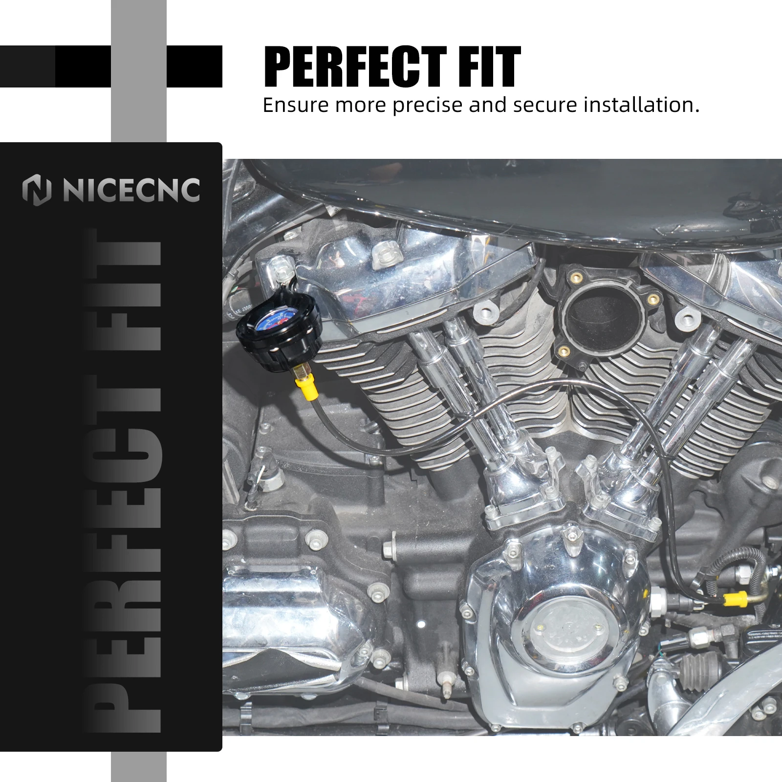 NICECNC Motorcycle Oil Pressure Gauge For Harley Road King/Special Electra Glide Ultra Limited CVO/Street Glide/Special 17-2024