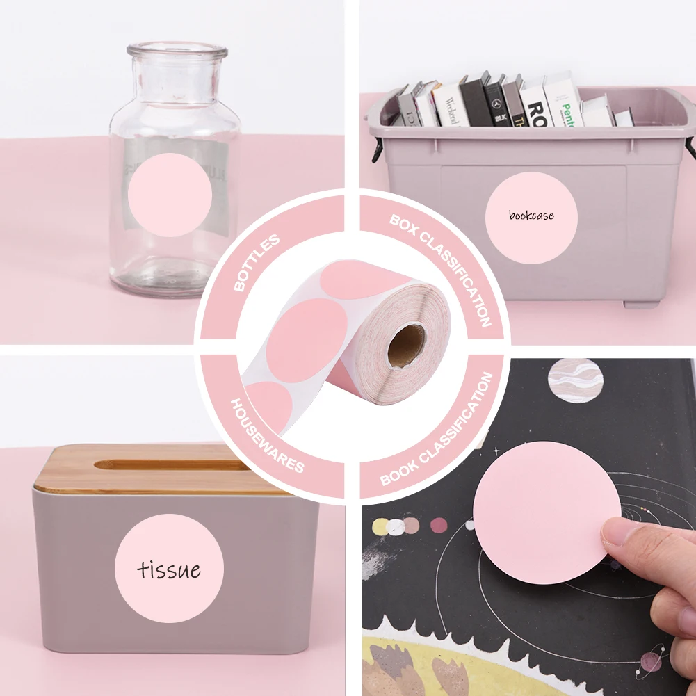 Impresora de etiquetas de papel impermeable a prueba de aceite, 500 piezas, 50mm, multiusos, frascos de botellas, impresión en blanco, etiqueta térmica, clasificación de letreros