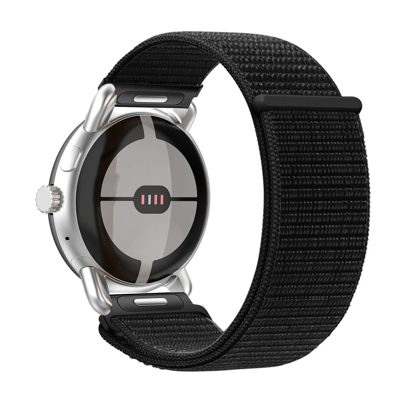 Nylon Bands for Google Pixel Watch 4/3 45mm, Google Pixel Watch 1/2/3/4 41mm with Velcro and Snap fastener