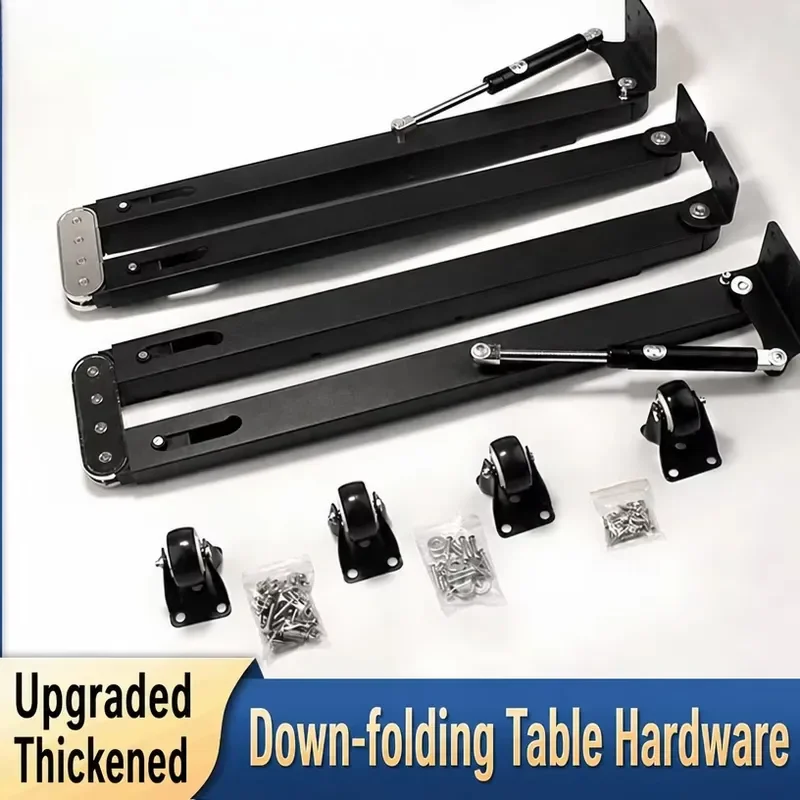 Drop Down Table Folding Hardware Kit, Thickened Spring Bracket, Silent Pressure Buffering for Wall Mounted Table