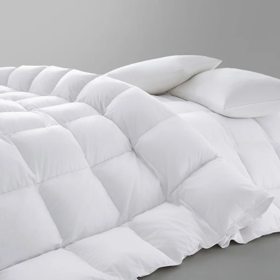 High Grade 100% White Goose Down Quilt Winter Warm Feather Duvet Queen King  Size Breathable Lightweight Four Seasons for Bed