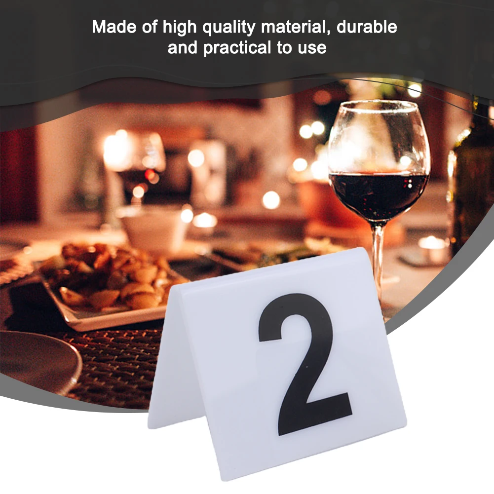 Elegant Acrylic Table Number Signs Designed for Efficiency in Restaurant Settings Easy to Maintain and Display
