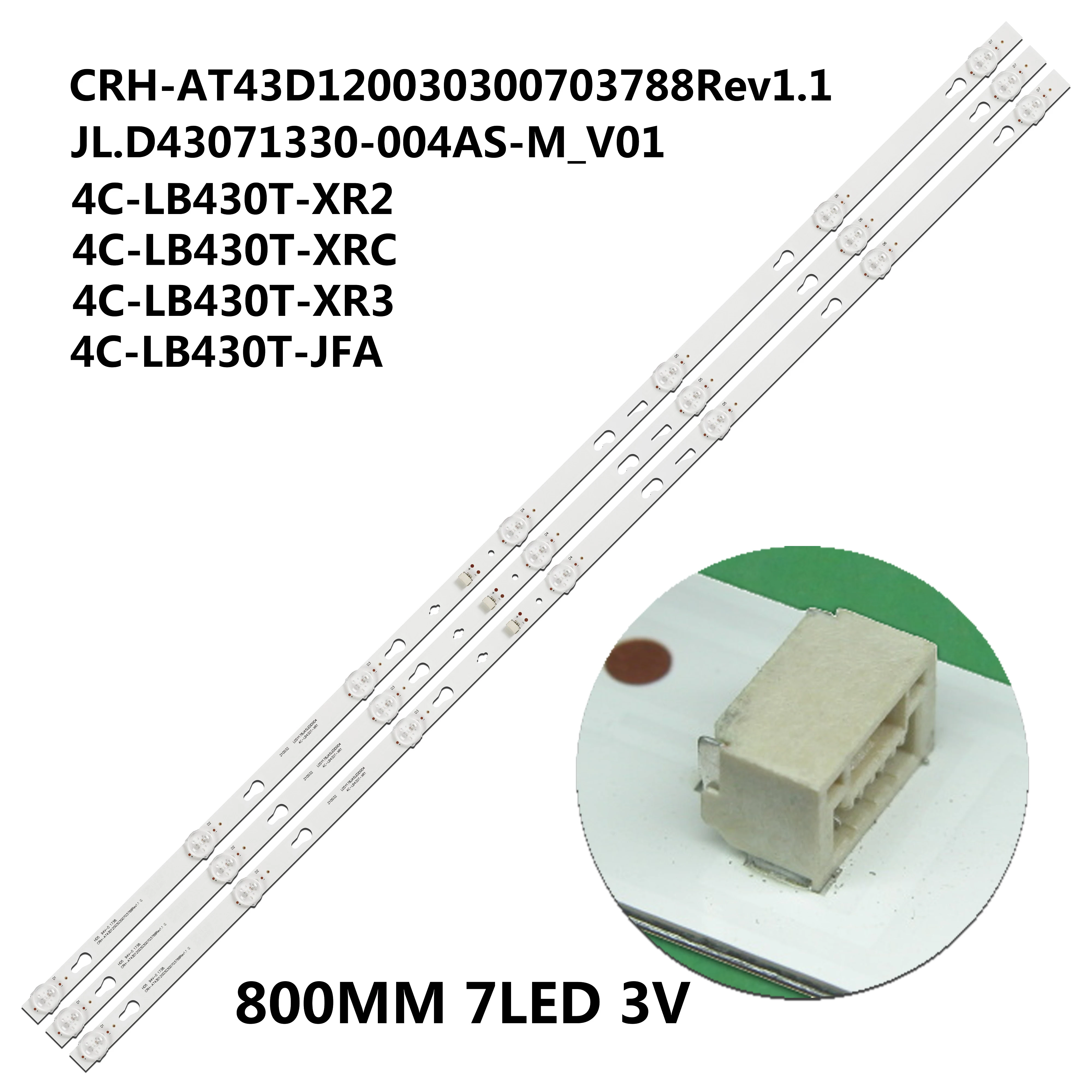 NOVO Para 43 "TV LVF430LGDX LT-43T510F L43M5-5ASP tira Retroiluminação LED JL.D43071330-004AS-M_V01 43D07-ZC22AG-05 4C-LB430T-XR3 JFAX