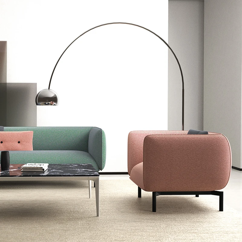 Office furniture Modern sofa 2,3, 7 seater modular office sofa set designs lounge hotel fabric sectional sofa chair nordic couch