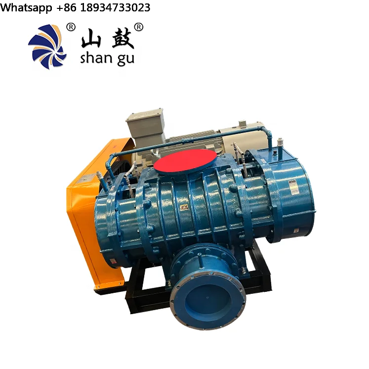 Stainless Steel High Pressure Pneumatic Conveying Air Blower Mini Roots Blower RSR-175 High Voltage  Rotary Lobe Blower