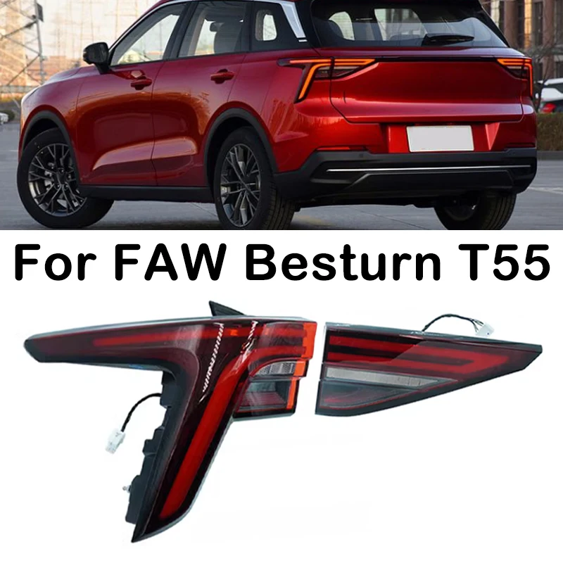 

For FAW Besturn T55 LED Rear Bumper Tail Light Tail Lamp Tail Reverse Stop Brake Lamp Taillights Tail Light Assembly With Rhythm