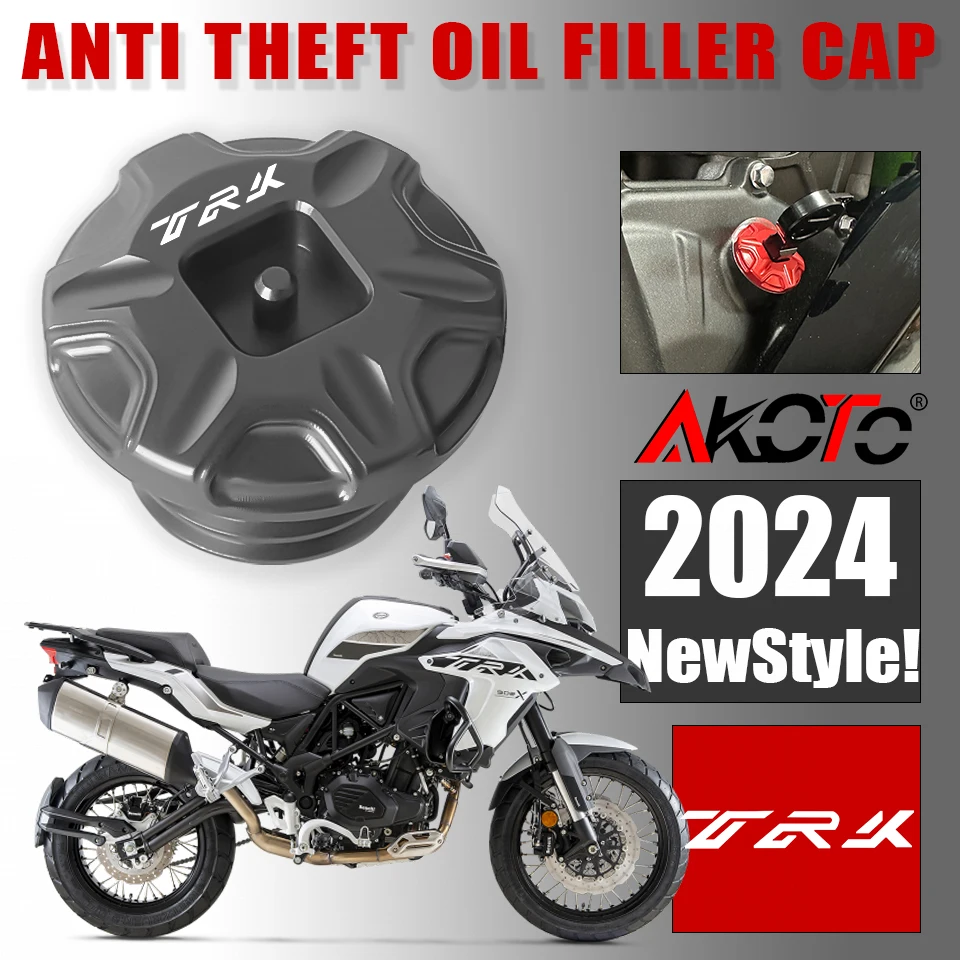 

Motorcycle CNC Aluminum Anti theft Oil Filler Cap Accessories Engine Oil Plug Cover For Benelli TRK 502 502X TRK502 TRK502X