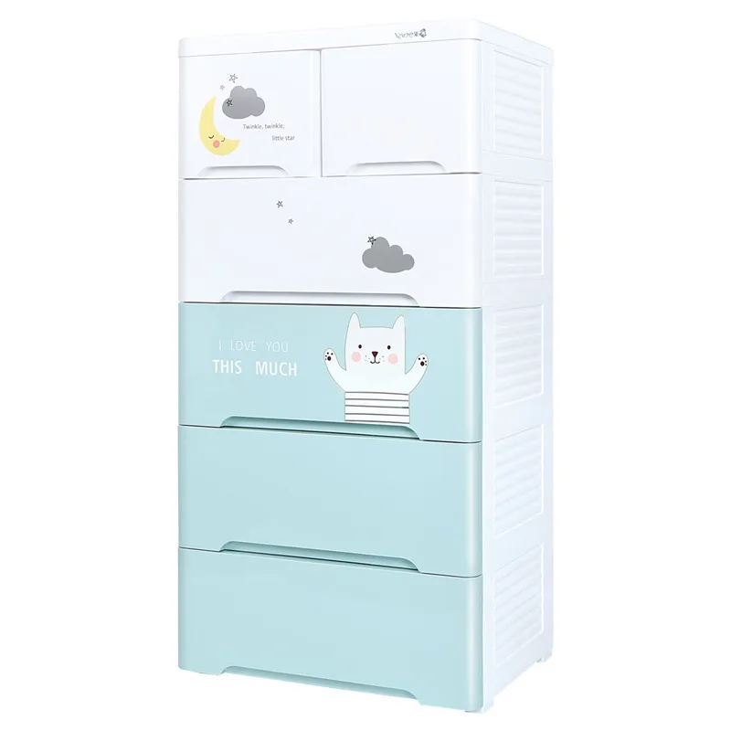 Popular Plastic Children Storage Cabinet 5-layer Drawer Cabinet For Kids