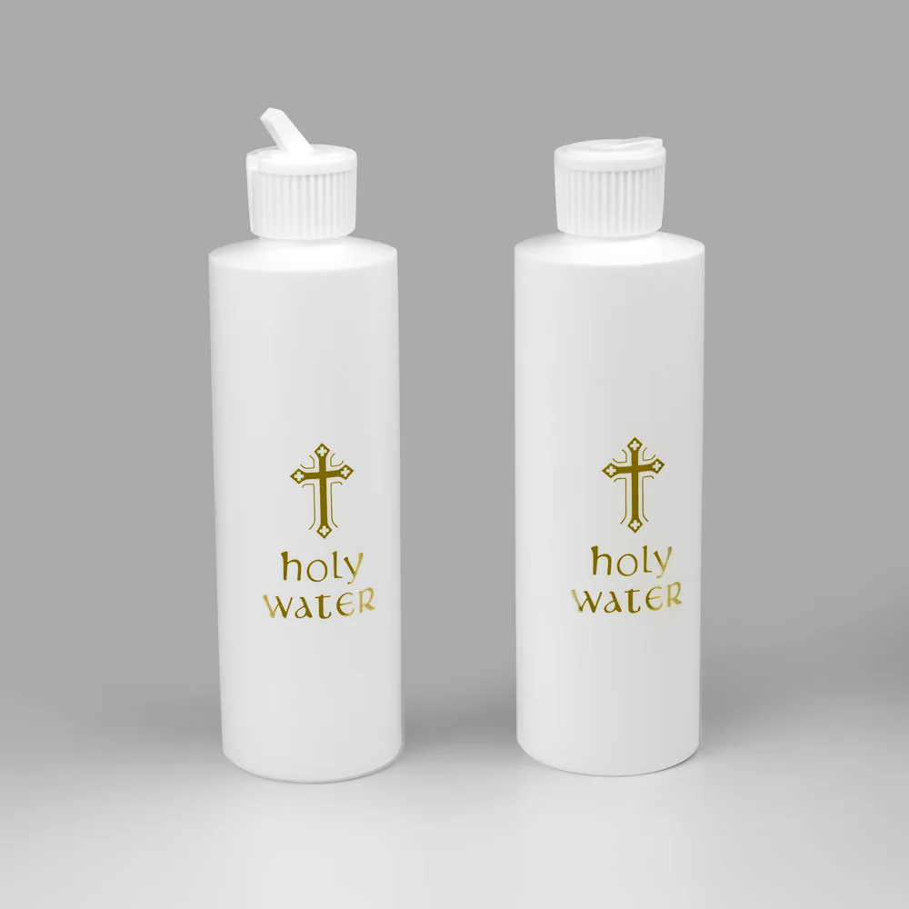 Wholesale of Holy Water Bottle 250ml Gold Plated Cross Plastic Bottle HolyWater Bottle Baptism and Sacrifice Supplies