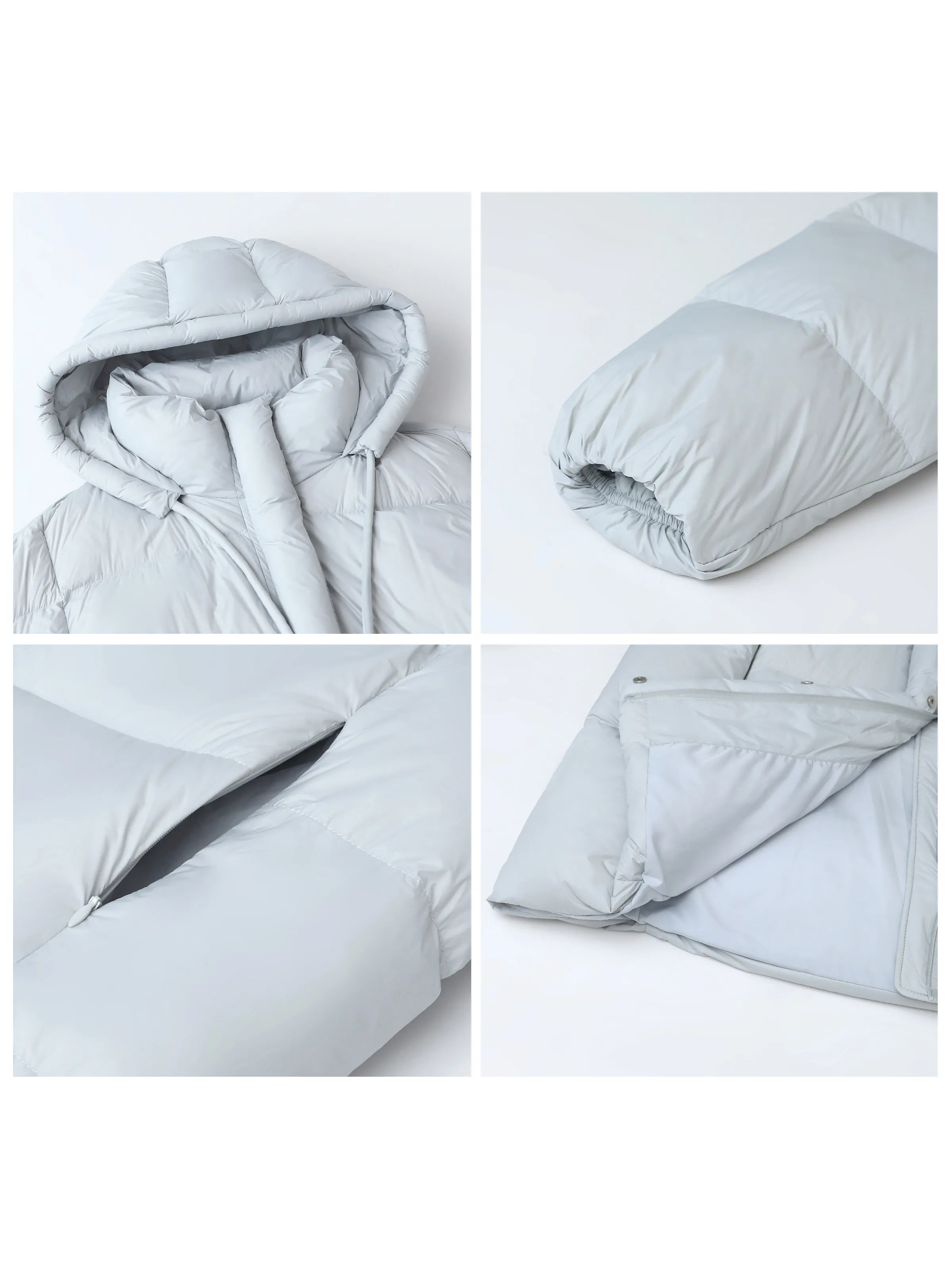 CHIC VEN nouvelles femmes doudoune solide ample décontracté à capuche dames doudoune pour femme 90 blanc canard vers le bas manteau automne hiver 2025