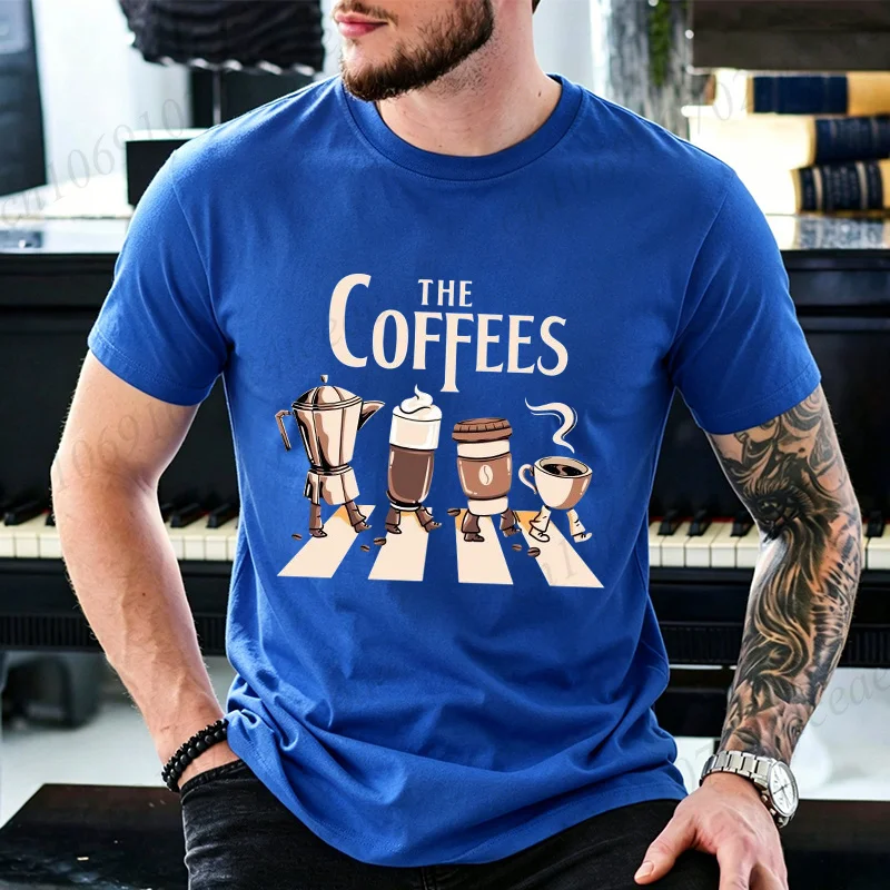 Summer Fashion Men's T Shirt Short Sleeve Clothing Coffee Graphic T Shirt Casual Oversized Men Women Tee Tshirts Plus Size