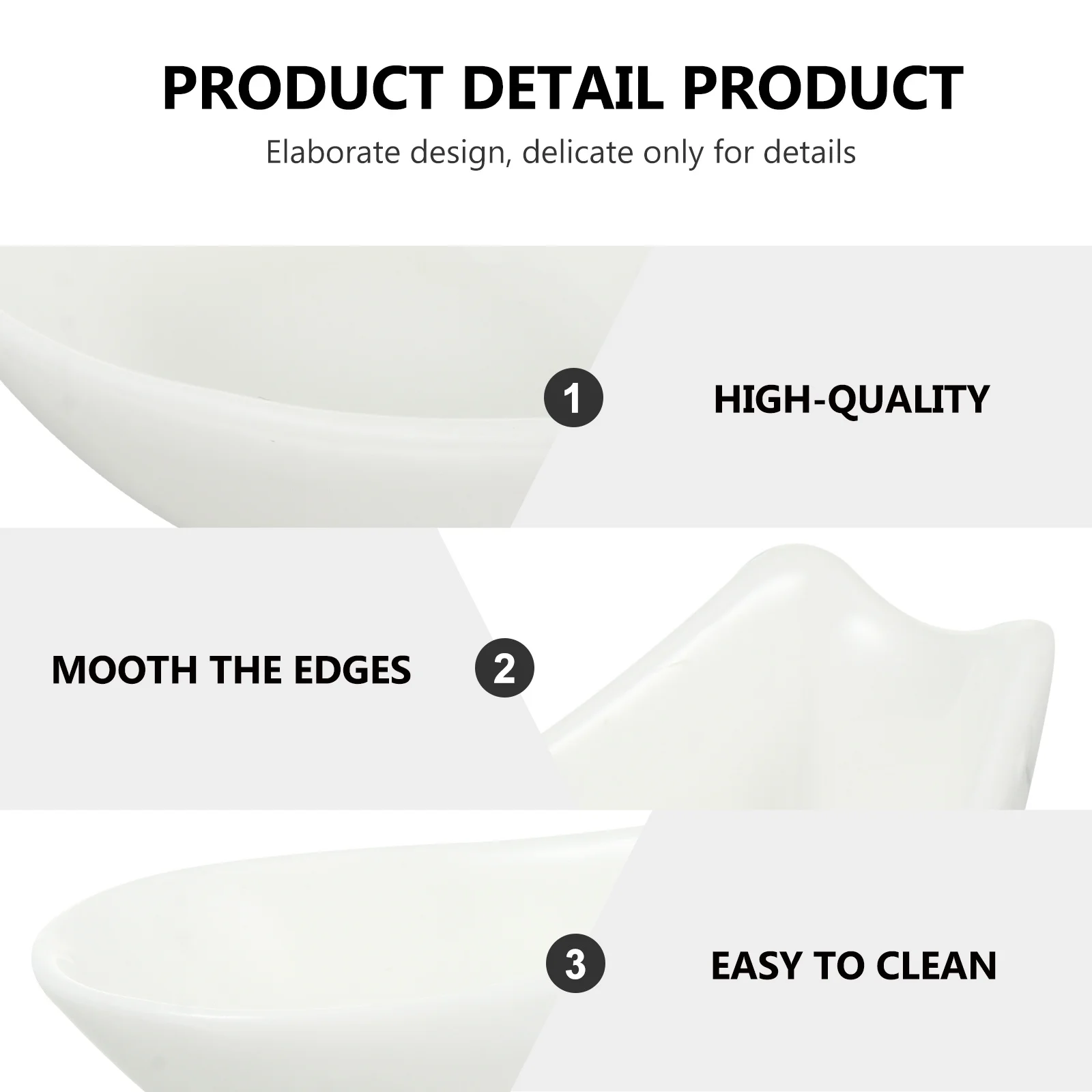 

4Pcs Ceramic Spoon Rack Fine Workmanship Kitchen Spoon Stand for Food Preparation Reusable Utensils Storage Solution Organizer