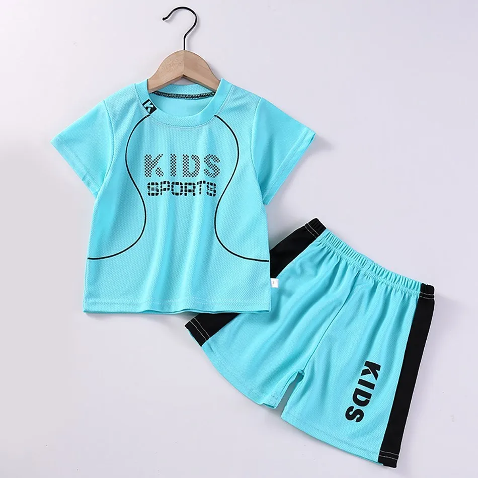 1-12 Years Old Quick Drying and Breathable Children\'s Sportswear Set Children\'s Pure Color Ball Clothing Set Children\'s Sets