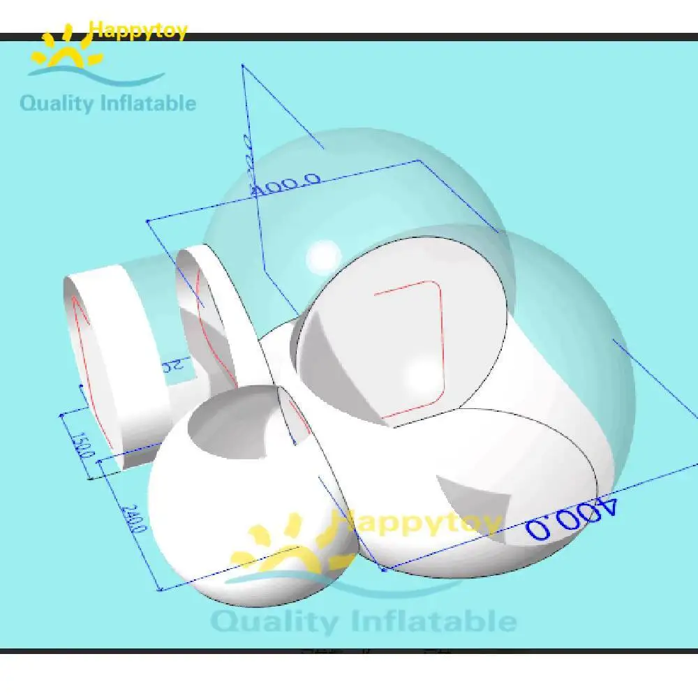 Venta de fábrica, tienda de burbujas transparente inflable iglú para exteriores, cúpulas geodésicas inflables, inflable con soporte inflable