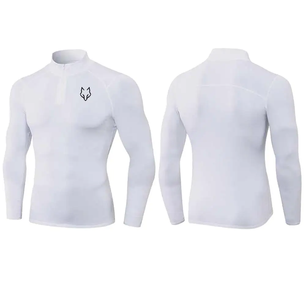 Mens Bodybuilding Sports Tight T-shirt Summer Compression Turtleneck Short Sleeve Gym Fitness Running Quick Dry Male Workout Top