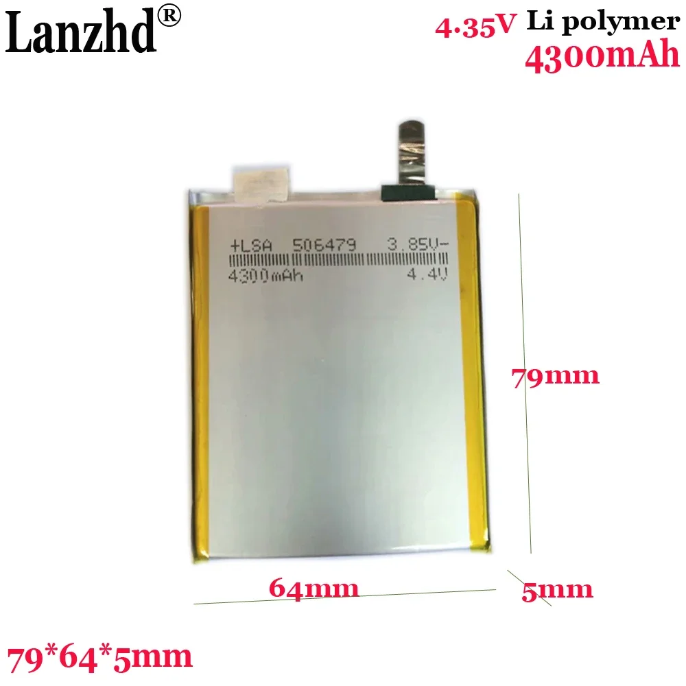 

1-10pcs 4.35V polymer lithium battery Pure cobalt battery cell 506479 4300MAH For built-in fast charging power source