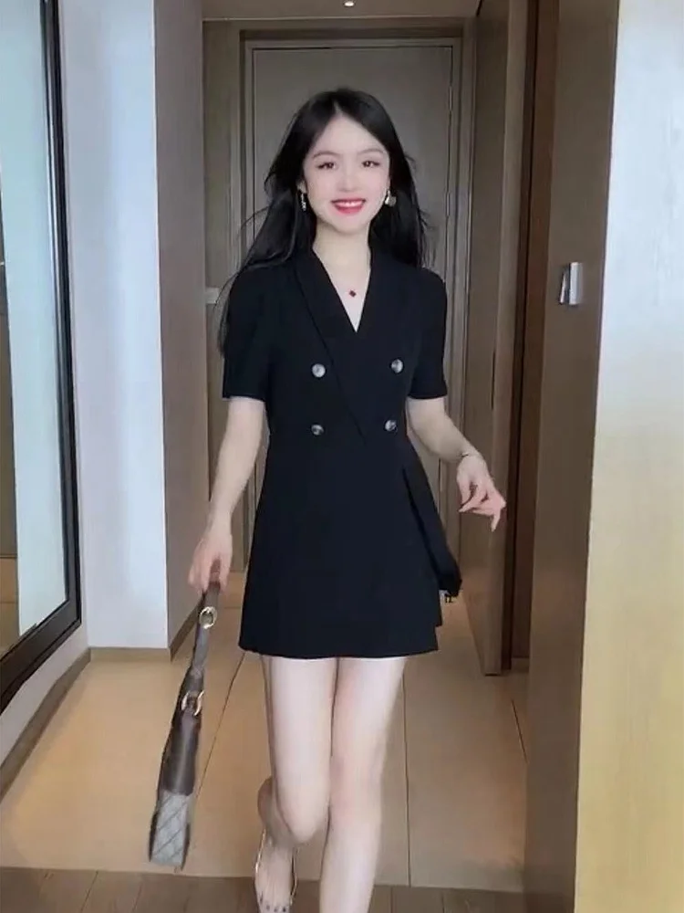 

Fashionable Short Sleeve Suit Set Women's Stylish Dress And Shorts Two Piece Set Korean Style Spring Summer New Arrival