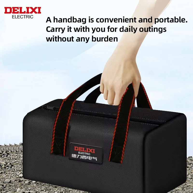 DELIXI ELECTRIC 10 Inch Electrician Tool Kit Oxford Cloth Bag Repair Special Portable Handheld Tool Storage Bag for Home Use