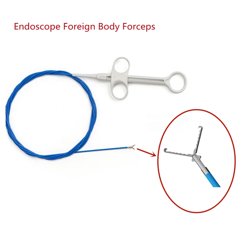 Disposable Flexible Rotatable Gastroenterology Endoscope Foreign Body Forceps