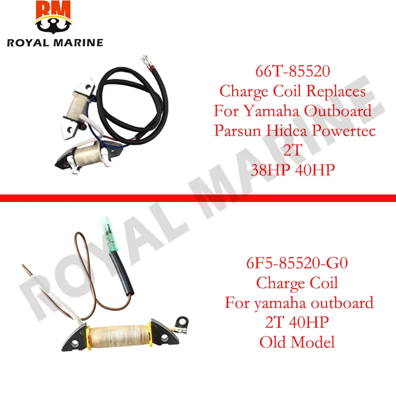 66T-85520-00 6F5-85520-G0 Charge Coil Replaces For Yamaha Outboard 2T 66T-85520 38HP40HP 6F5-85520-G0 40HP Parsun Hidea Powertec