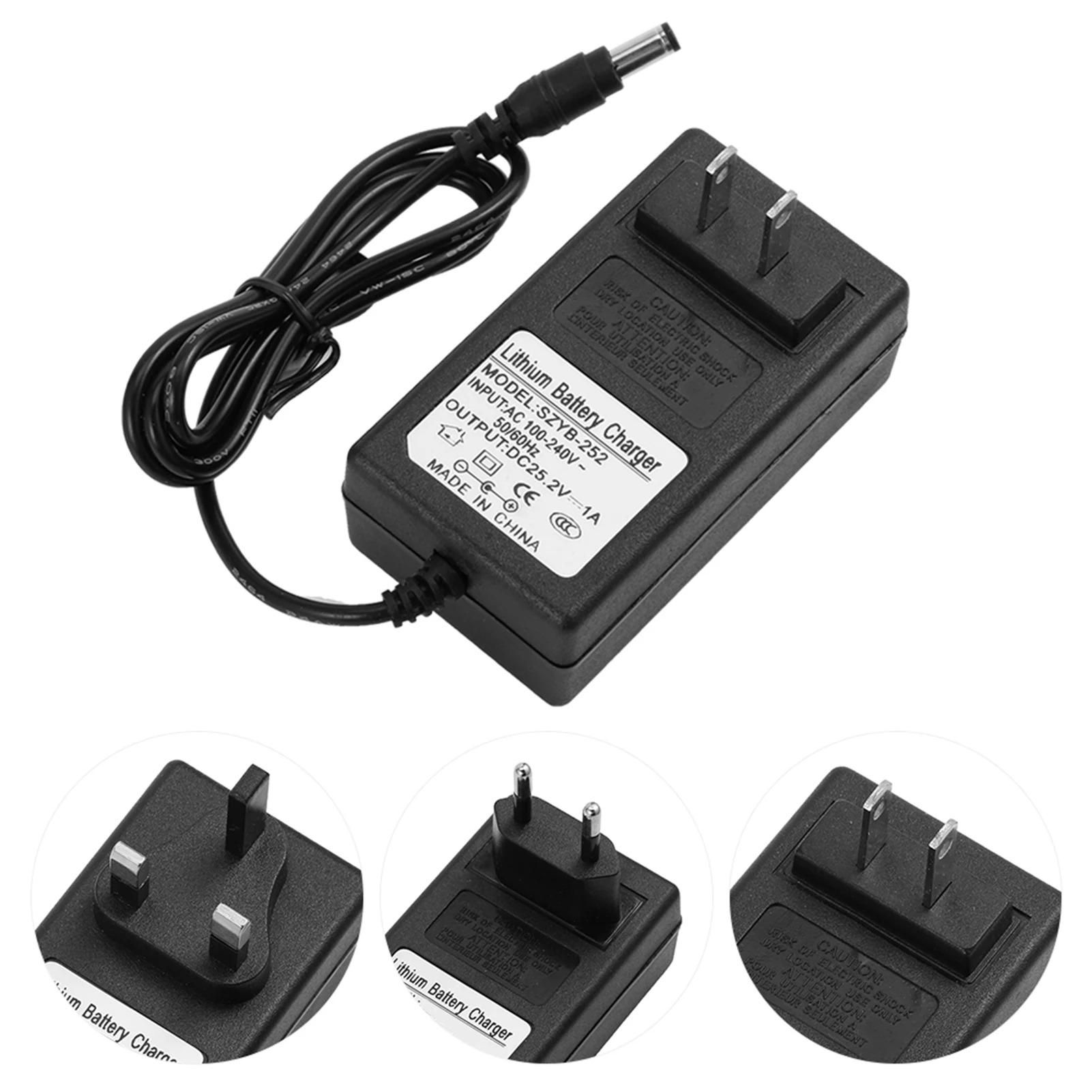 AC 110-240V to 25.2V 1A Battery Power Adapter Battery Charger with LED Indicator LED Strip Light Driver Power Adapter