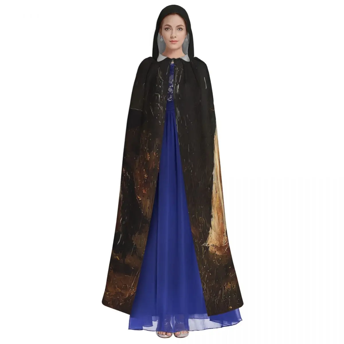 Spooky Goose Halloween Funny Cosplay Cloak Witchy Ghost Hooded Cape for Aldult