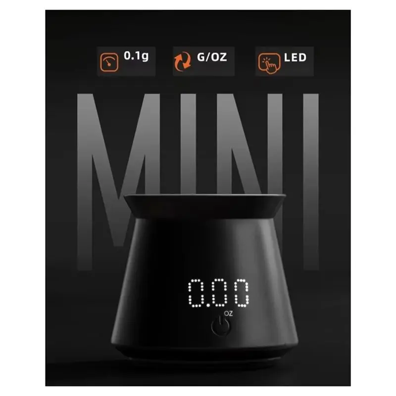 【THANKSGIVING DAY】For Coffee Beans& Liquids Measuring Cup 0.1G High Accuracy Waterproof Electronic For Coffee Scale