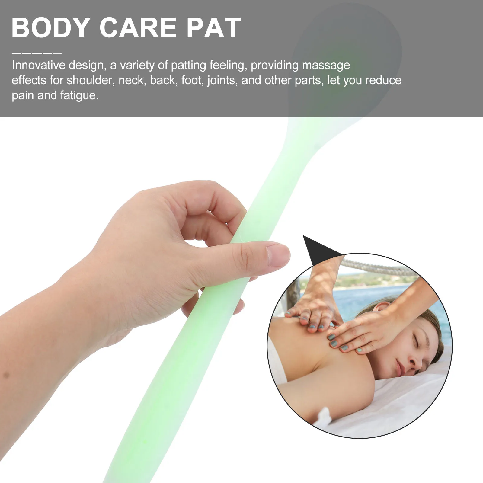 

3Pcs Acupoint Meridian Massage Pat Silicone Body Care Tool Long Handle Back Neck Shoulder Massager Reduce Pain Relieve Muscle