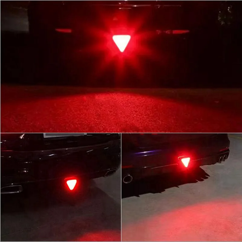 A80X-12V Third Brake Light Triangle For Motos Pickups Trucks Cars Trailers Suvs Taillight LED Rear Stop Flashing Lamp