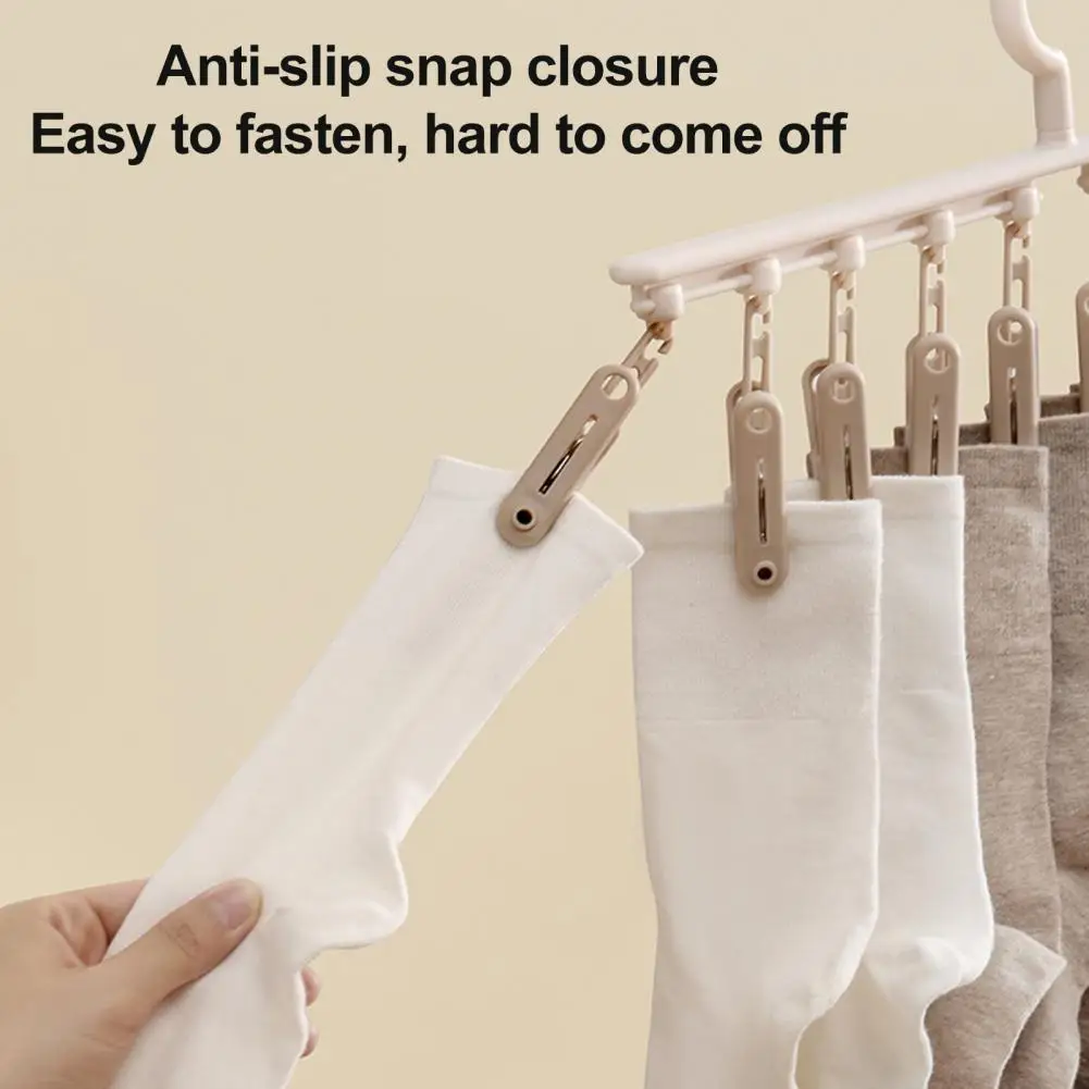 Space-saving Hat Hanger Adjustable Closet Hat Hanger with 5 Clips Hooks Baseball Cap Organizer Multi-use Sock Towel for Closet