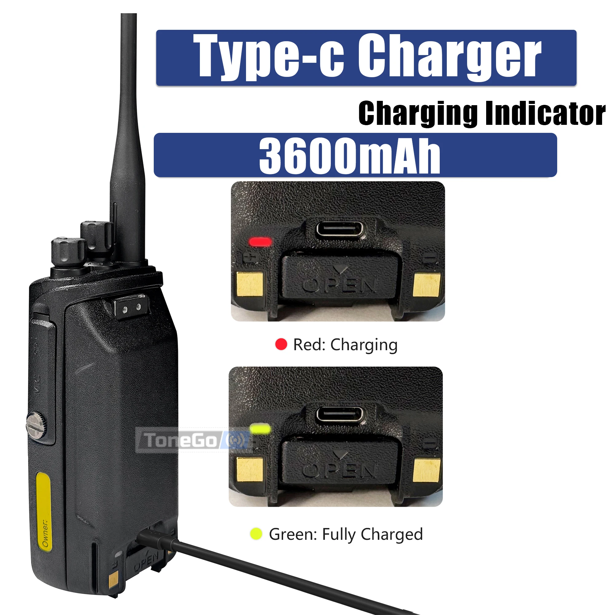 TYT MD-UV390 Plus 10W DMR Digital Walkie Talkie 3600mAh Type-C  AES256 GPS(Option) IP67 Waterproof VHF/UHF Dual Band Ham Radio