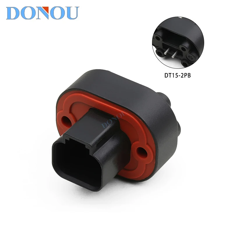 

DT15-2PB Dechi type circuit board straight pin seat waterproof connector, PCB soldering board end connector DT06-2S