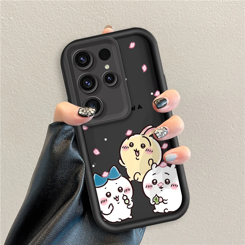 Usagi Chiikawa Hachiware Cute For Samsung Note 20 S24 S23 S22 S21 S20 Ultra Plus FE A25 A23 A22 A15 A31 5G Eye Ladder Funda