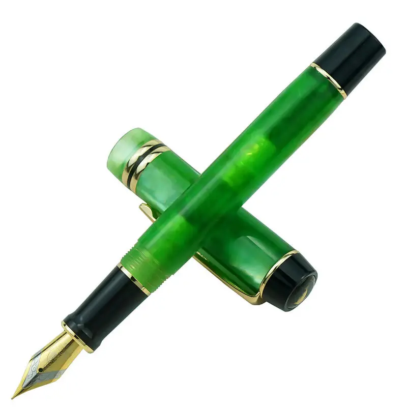 

Kaigelu 316 Green Acrylic Celluloid Fountain Pen, EF/F/M Nib Classic Pen Gift