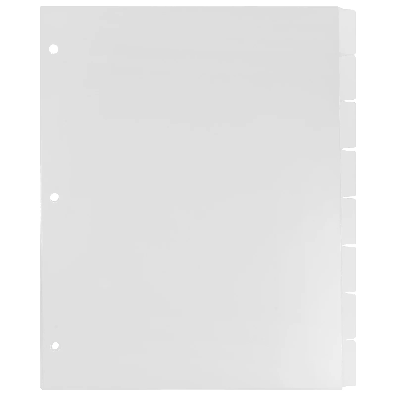 

8 Sheets Index Dividers Plastic Six Hole Detachable Notebook Planner Binder Dividers Color Tabs Organizer