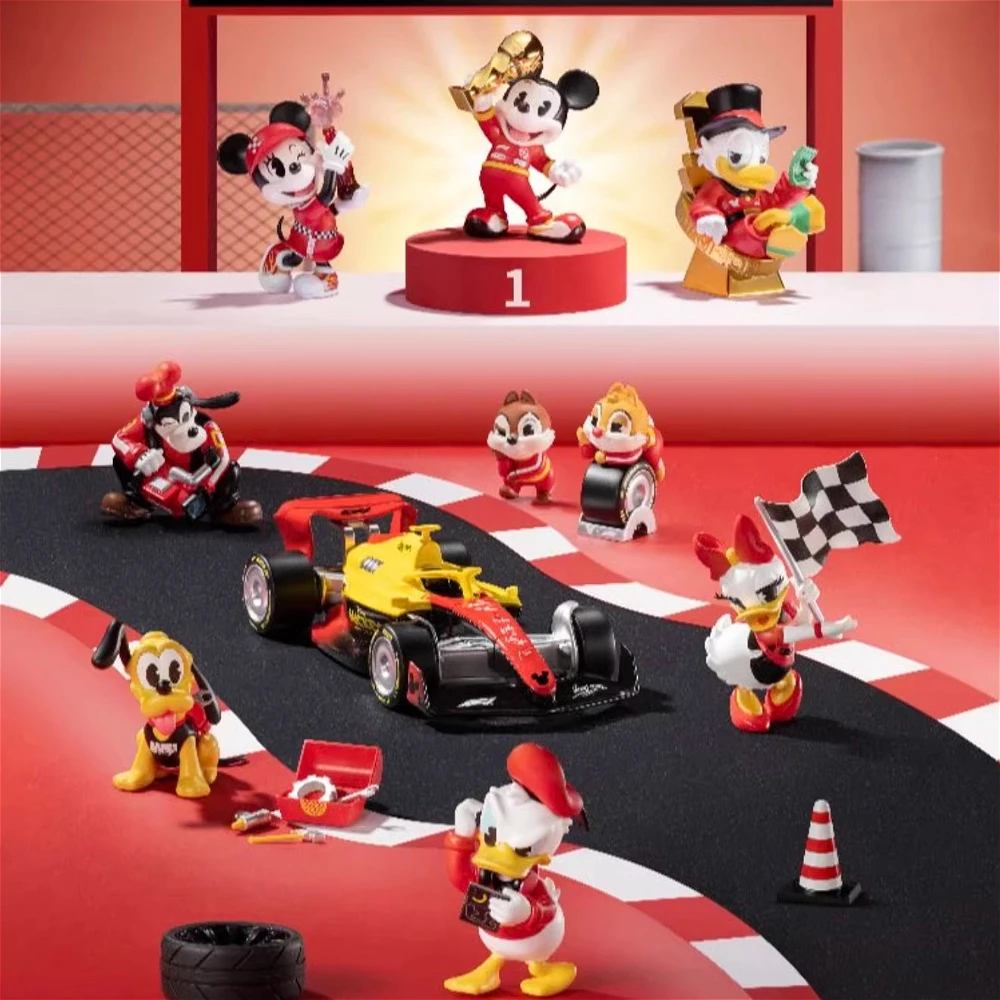 

Disney F1 Glory Moment Series Figure Blind Box Mickey Peripherals Doll Model Cute Desktop Decoration Trendy Mystery Bag Toy Gift