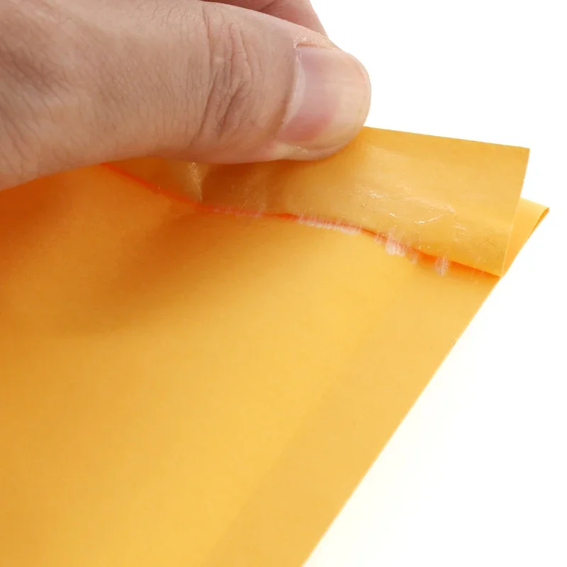 Sacs d'Emballage à Bulles en Papier Kraft Jaune, Enveloppes Rembourrées Auto-Scellantes, Sacs d'Expédition Doublés XR pour les Affaires, 50 Pièces