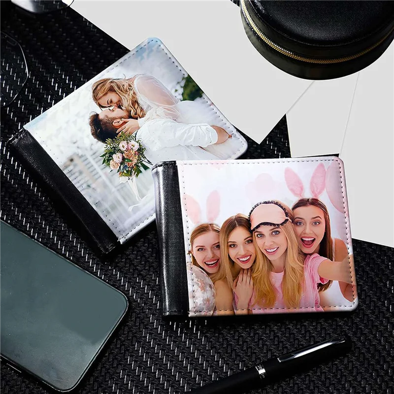 12Pack Sublimation Wallet Leather Blank Heat Transfer Sublimation Wallets Bank For Men Gift Office Travel