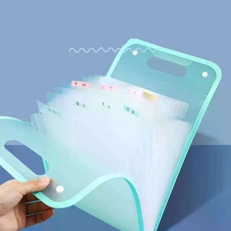 Organisateur A4 à 13 compartiments pour documents, sac à documents portable de grande capacité pour l'école, le bureau, la maison, usage quotidien
