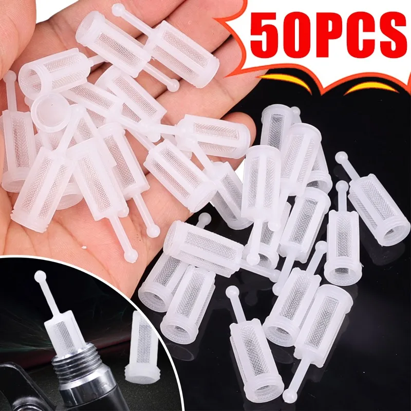 5-50PCS Universal Nylon Spritzpistole Kraftstoff Filter Fein Mesh Autolack Pistole Filter Langlebige Sieb Auto waschen Wartung Zubehör