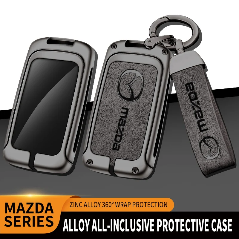 For Mazda Axela Atenza 3 2 6 CX3 CX5 CX30 CX8 CX9 MX5 RX7 RX8 SKYACTIV Zinc Alloy Car Key Holder Remote Protector Car Key Cover