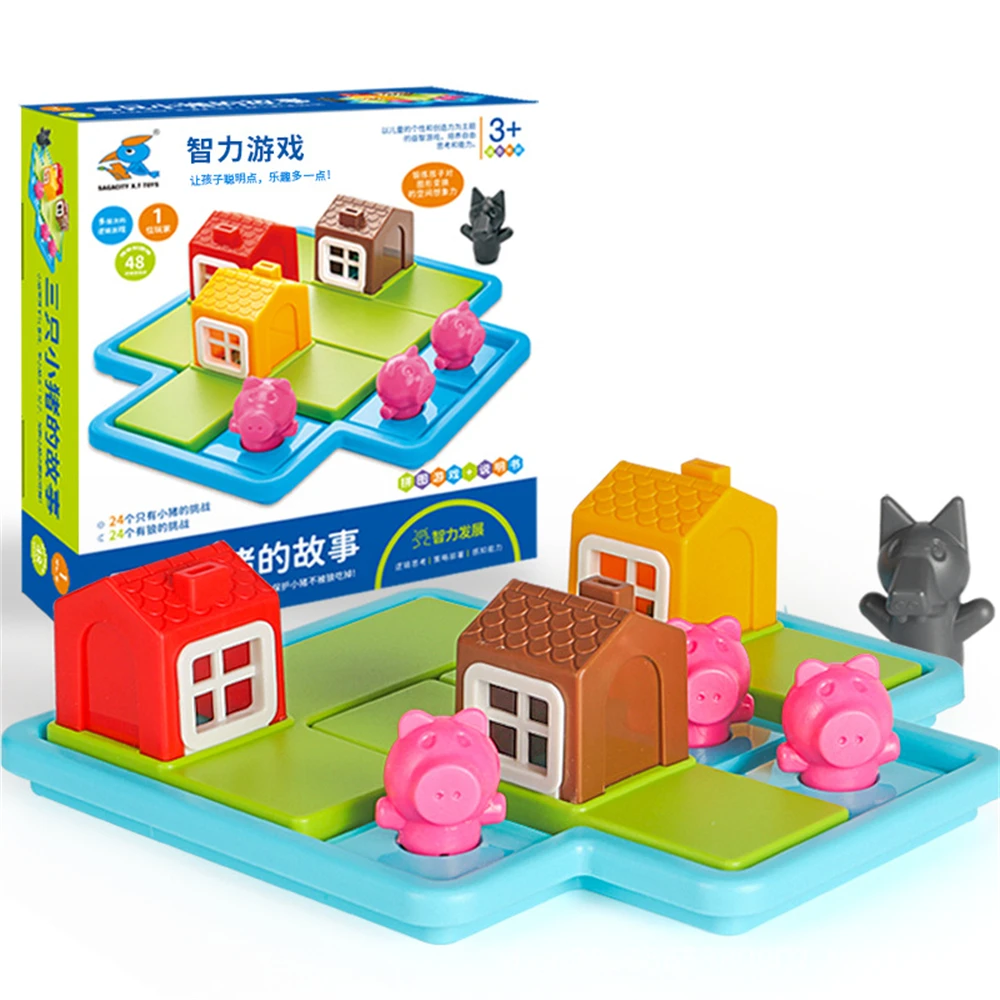 The Big Bad Wolf And The Three Little Pigs Game Toy Durable Educational Attractive Exciting Pleasure Childrens Iq Puzzle Games