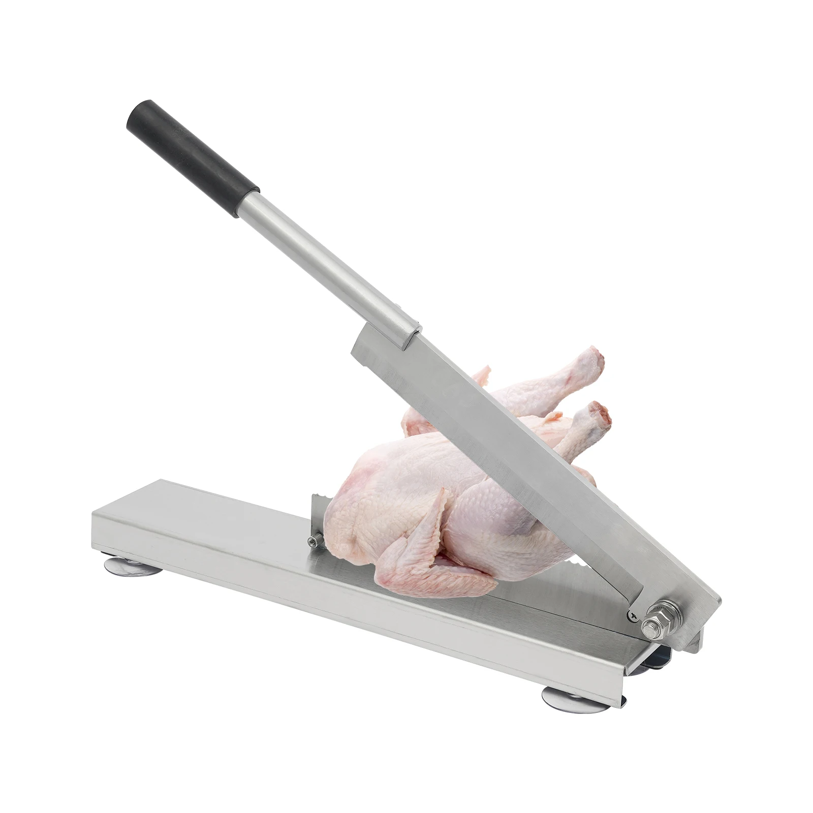 Manual Meat Bone Cutter 13.8in Blade, Heavy Duty Rib Cutter with 24in Lever, 430 Steel for Chicken Spare Ribs